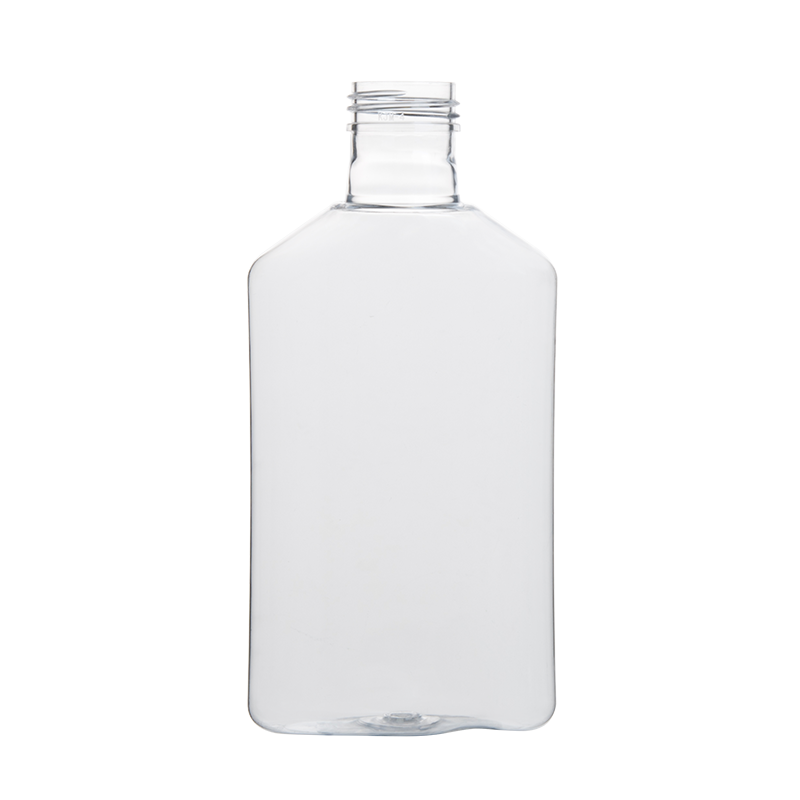 300ml 10oz Clear Oval Plastic Bottles PET Oblong Bottles Manufacturer