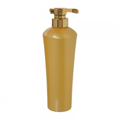 Garrafas especiais dadas forma 500ml da lavagem do corpo do amarelo com bombas douradas