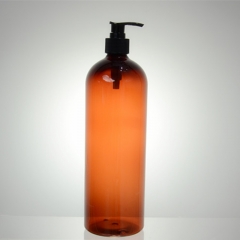 1L de plástico âmbar garrafa