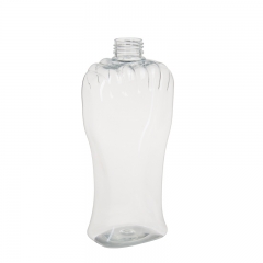 ombros listrados de cintura pequena retangular 560ml garrafa pet de plástico