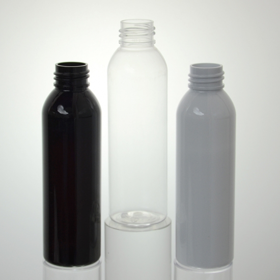 garrafas de plástico âmbar