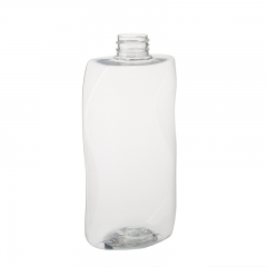 Forma de onda 500ml Vazio 16oz Garrafa de plástico do recipiente cosmético