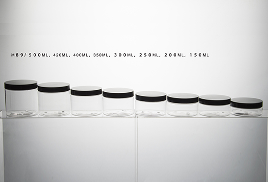 frascos de plástico para animais de estimação com tampas de 89 mm de diâmetro em série